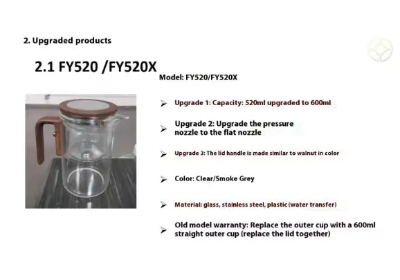 Théière en Verre de Filtration