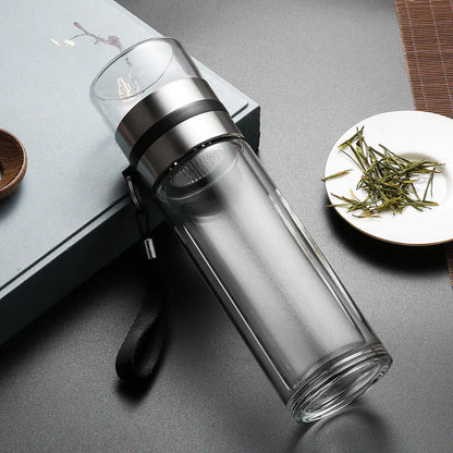 Bouteille infuseur en verre